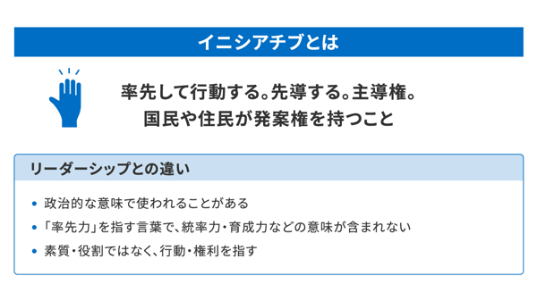 イニシアチブとは