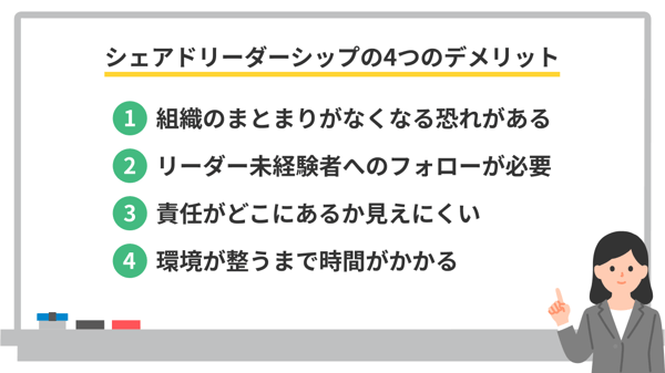 シェアドリーダーシップの4つのデメリット