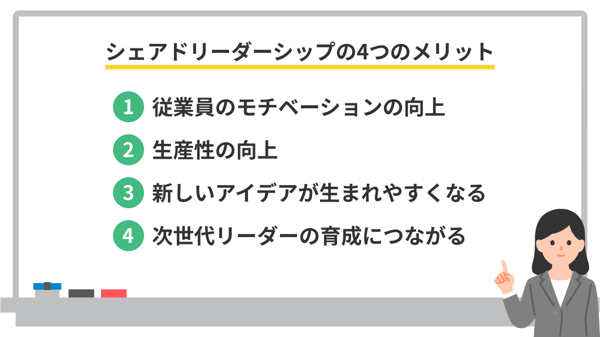シェアドリーダーシップの4つのメリット