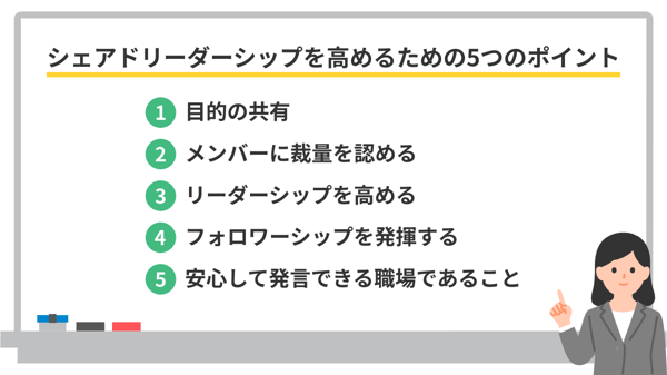シェアドリーダーシップを高めるための５つのポイント