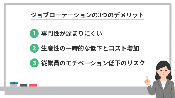 ジョブローテーションの3つのデメリット