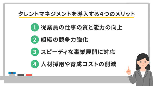 タレントマネジメントを導入する4つのメリット