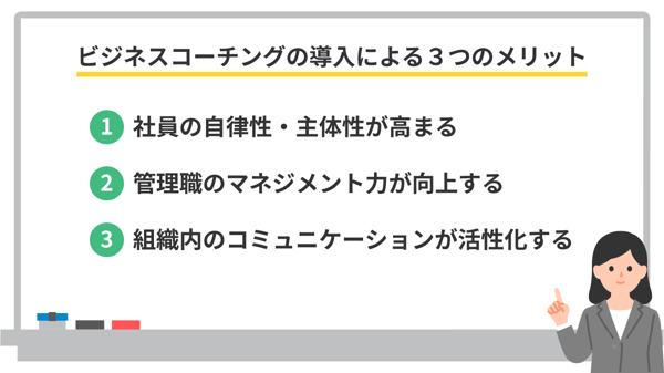 ビジネスコーチングの導入による3つのメリット
