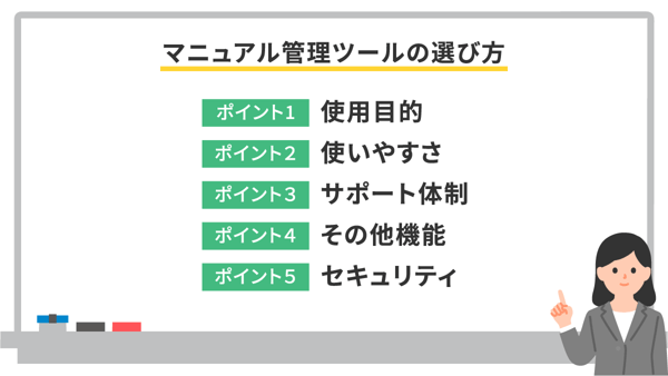 マニュアル管理ツールを選ぶ際のポイント