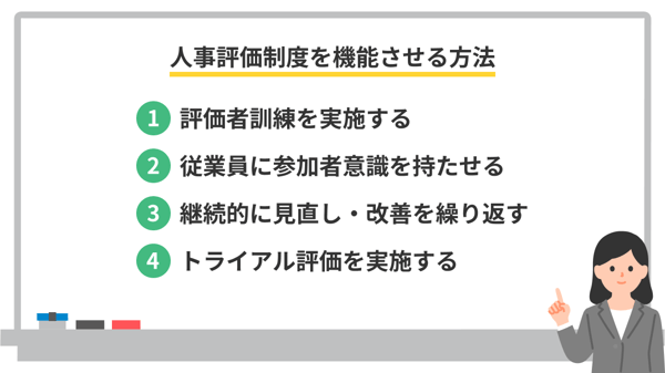 人事評価制度を機能させる方法