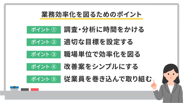 業務効率化を図るためのポイント