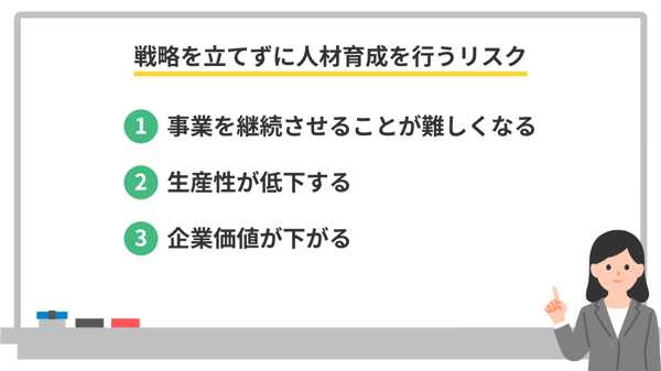 人材育成戦略を立てずに人材育成を行うリスク