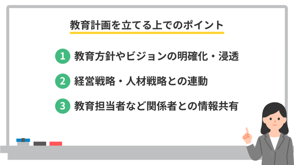 社員教育計画を立てる上でのポイント