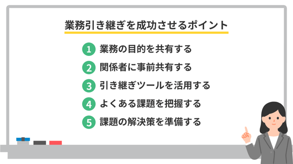 業務引き継ぎを成功させるポイント