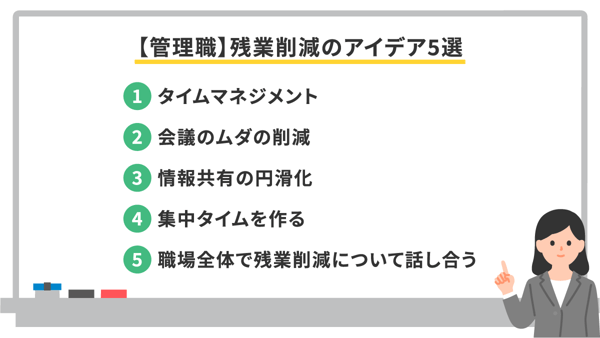 【管理職】残業削減のアイデア5選