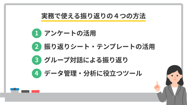 実務で使える振り返りの4つの方法