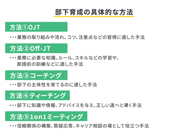 部下育成の具体的な方法